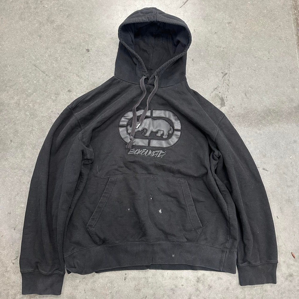 Y2K Ecko Unltd. Black Hoodie with rhino graphic Size XXL